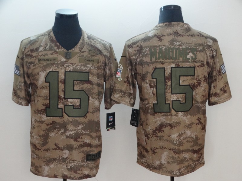 Men's Kansas City Chiefs Patrick Mahomes Camouflage Jersey